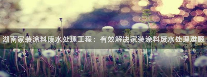 江苏和记餐饮有限公司：湖南家装涂料废水处理工程：有效解决家装涂料废水处理难题