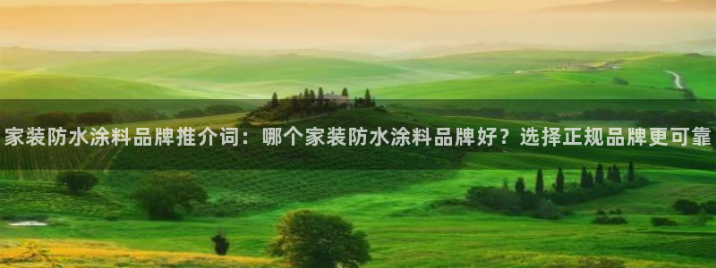 和记广告女主角：家装防水涂料品牌推介词：哪个家装防水涂料品牌好？选择正规品牌更可靠