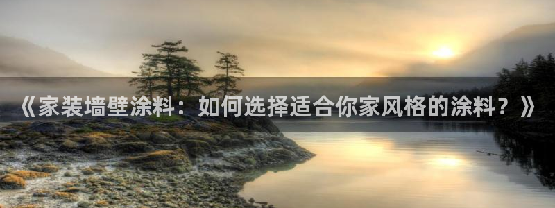 和记5g电讯：《家装墙壁涂料：如何选择适合你家风格的涂料？》