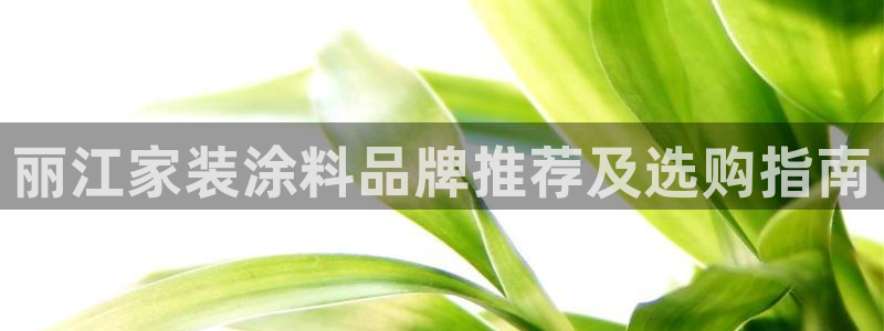 和记平台登陆：丽江家装涂料品牌推荐及选购指南