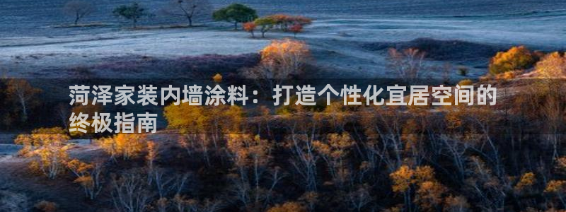 和记登陆：菏泽家装内墙涂料：打造个性化宜居空间的
终极指南