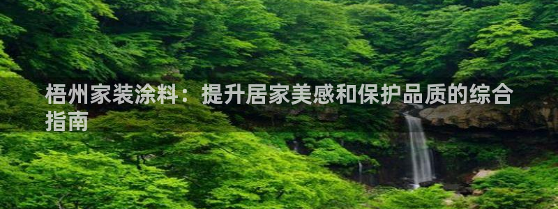和记平台官网：梧州家装涂料：提升居家美感和保护品质的综合
指