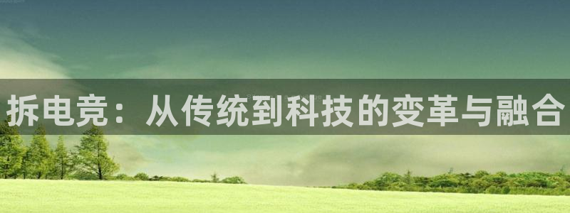 米兰电竞电子竞技平台：拆电竞：从传统到科技的变革与融合